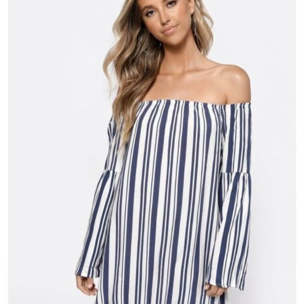 Tobi stripped peace of mind shift dress Small